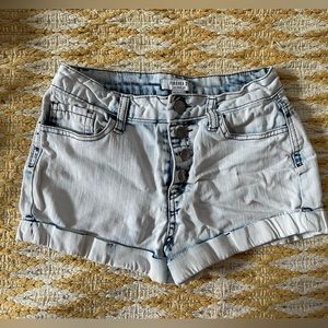 Forever 21 light and dark wash jean shorts, size 26